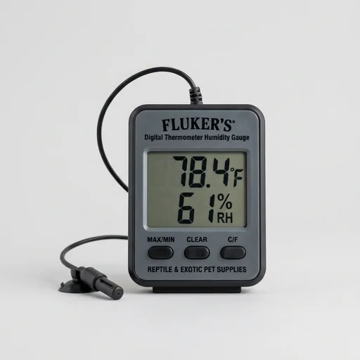 Fluker's Digital Thermometer Humidity Gauge